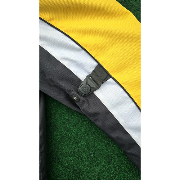 VTG Xelement Motorcycle Jacket Nylon Black Yellow PADDED Racing Men's Size XXL - Picture 6 of 13